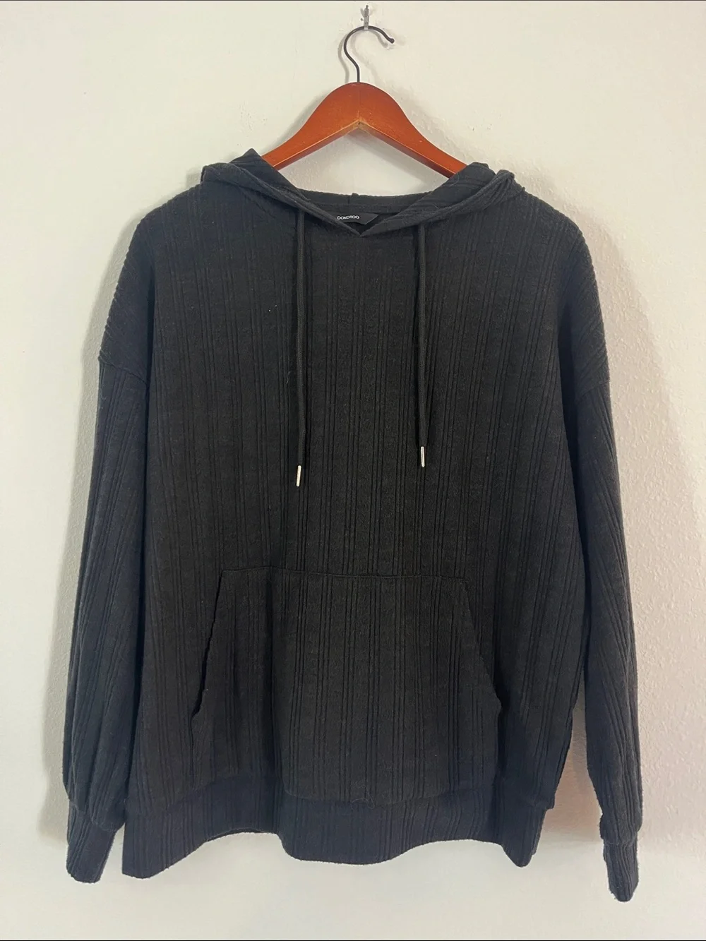 BOUTIQUE Black Textured Hoodie